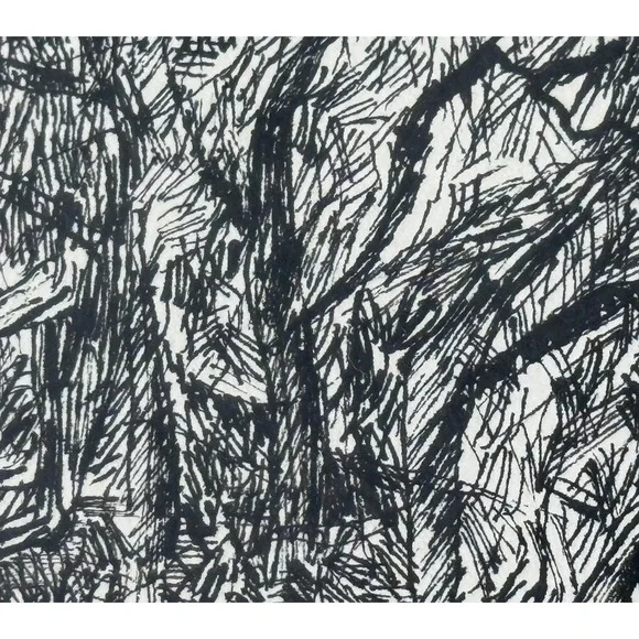 Vintage Pen Sketch‎ Bartlett 1984 FramedLandscape Art Signed Wall Decor